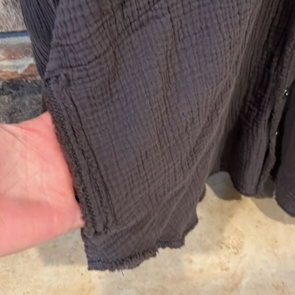 We The Free Black Button Down Shirt - Picture 4 of 7